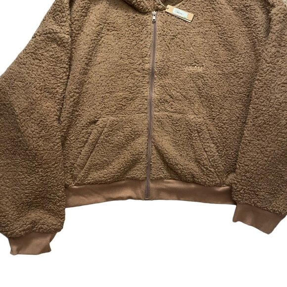 Skims 4X Cozy Knot Zip Up Boucle Soft Tigers Eye NWT MSRP $88 - Picture 3 of 5